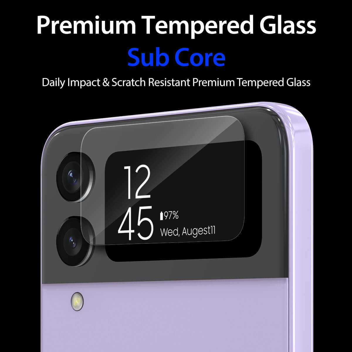 Galaxy Z Flip 4 araree Sub Core 優質強爆玻璃