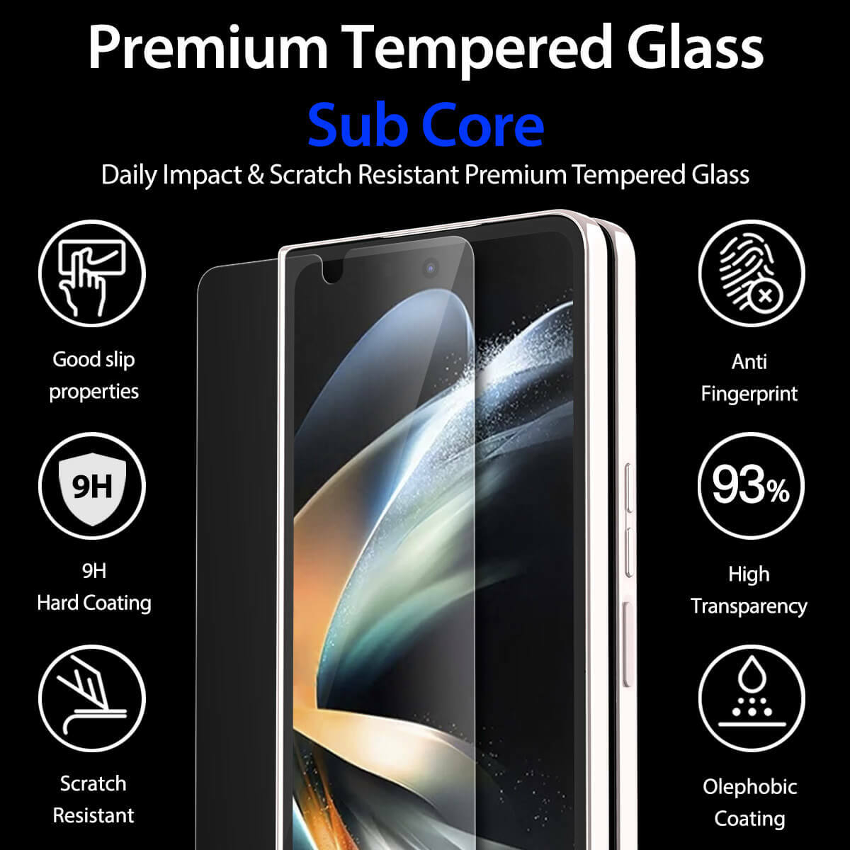 Galaxy Z Fold 4 araree Sub Core 優質強爆玻璃