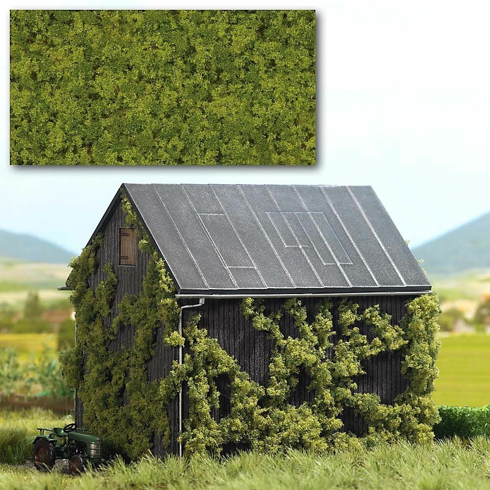 Busch 7345 Foliage Light Green 纖維的樹粉 爬葶植物用 淺綠和中綠混色 15 x 25 cm