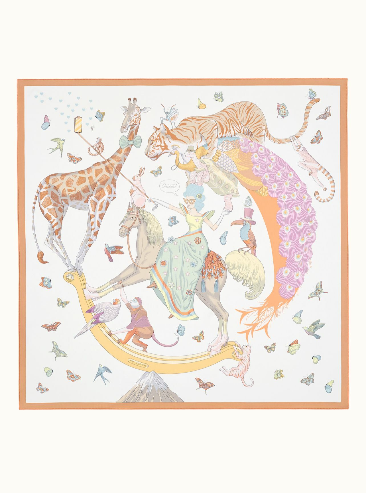 Scarf 100% soie 90 x 90cm