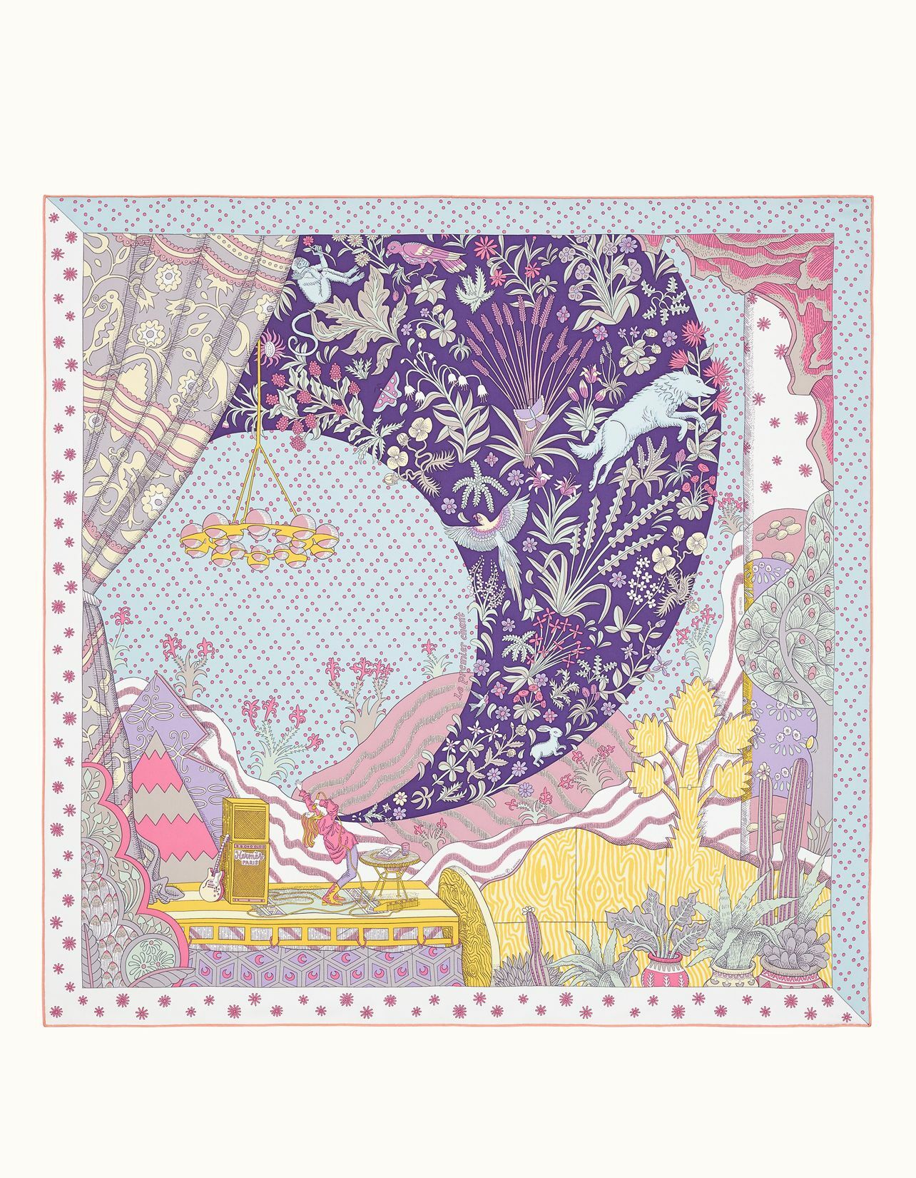 Scarf 100% soie 90 x 90cm