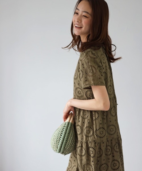 【日本直送】 tocco closet 背面繫帶分層式連身裙