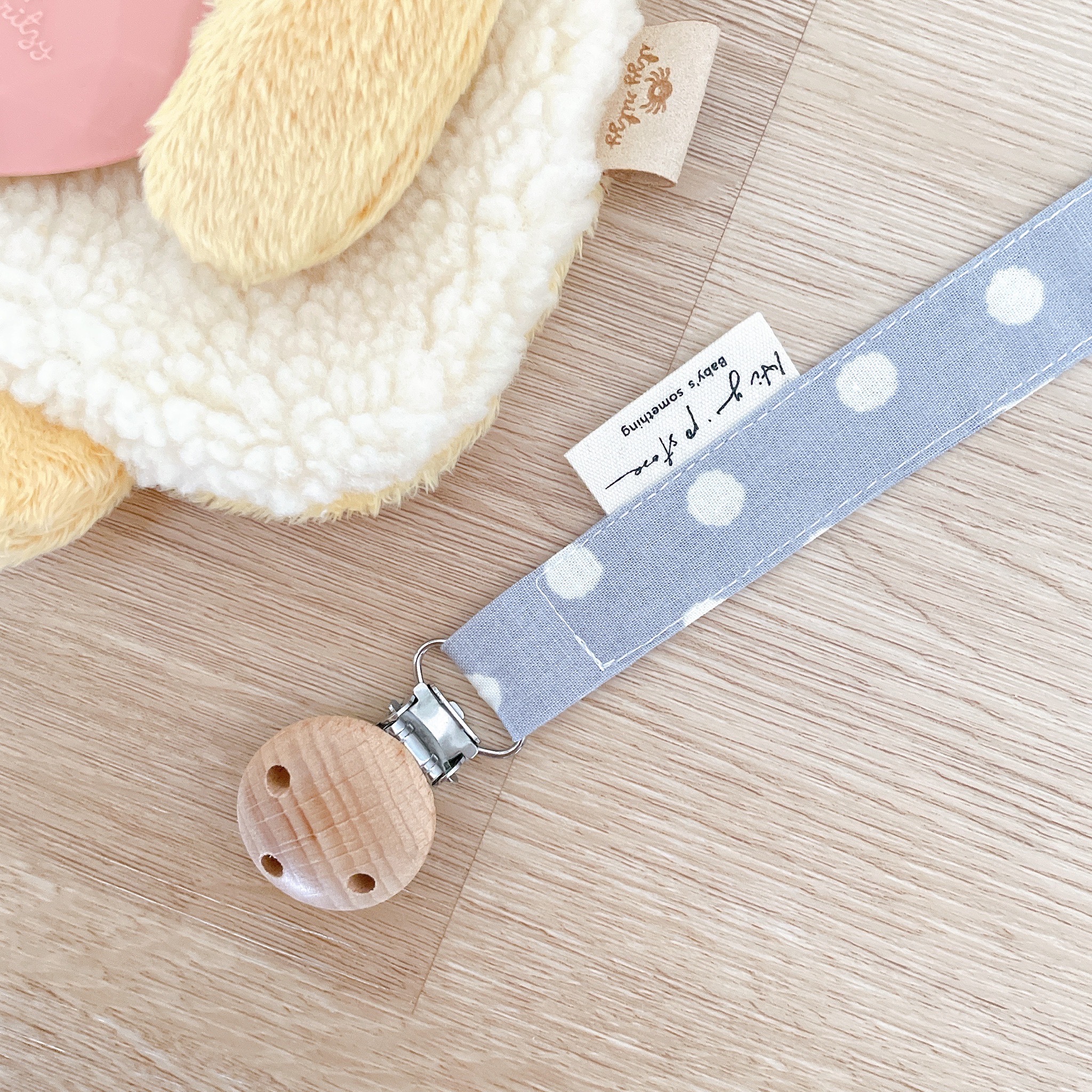 Hi Y.P store-櫸木夾-灰色波點