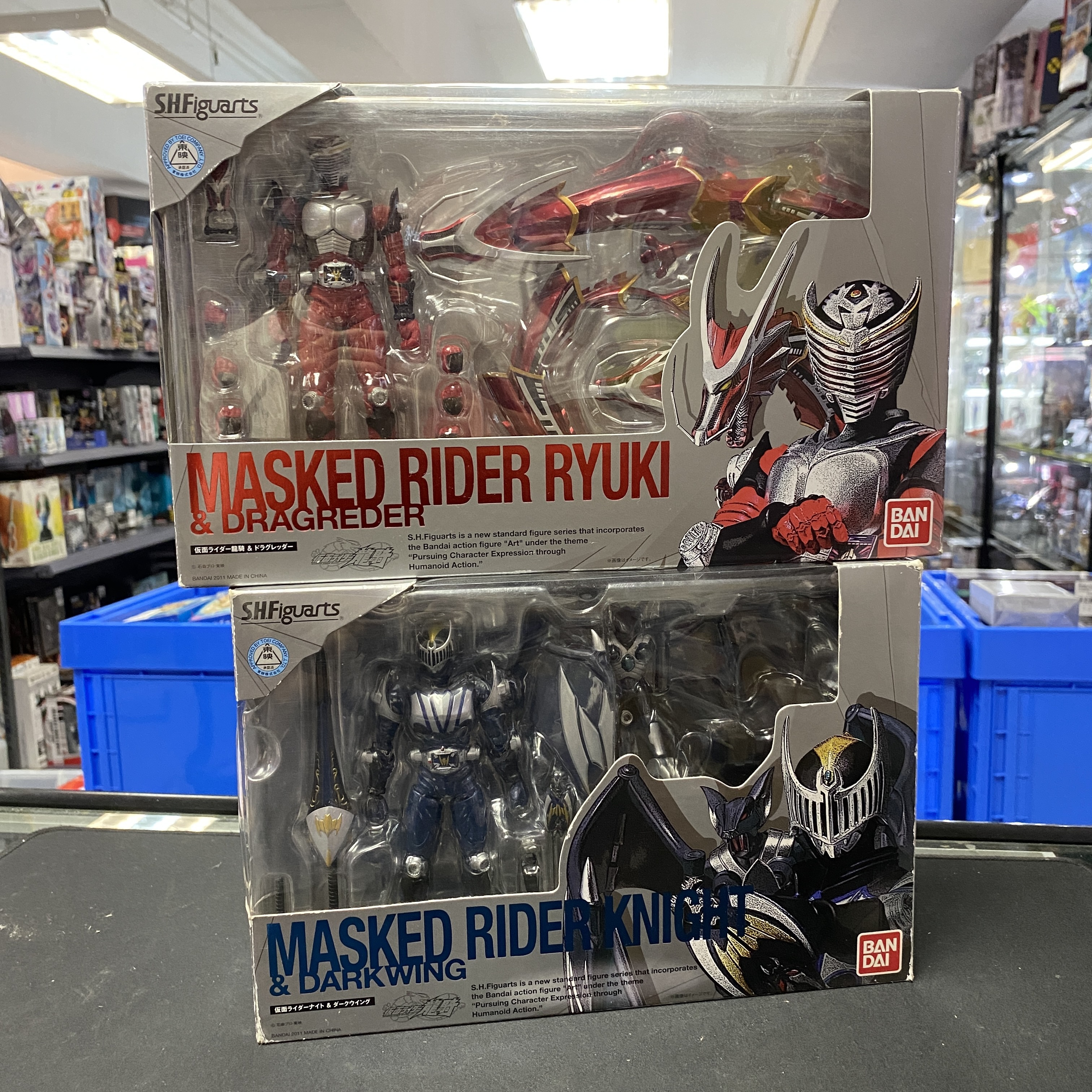 寄賣 SHF 龍騎 Ryuki Dragreder + SHF 夜騎 Knight Dark wing