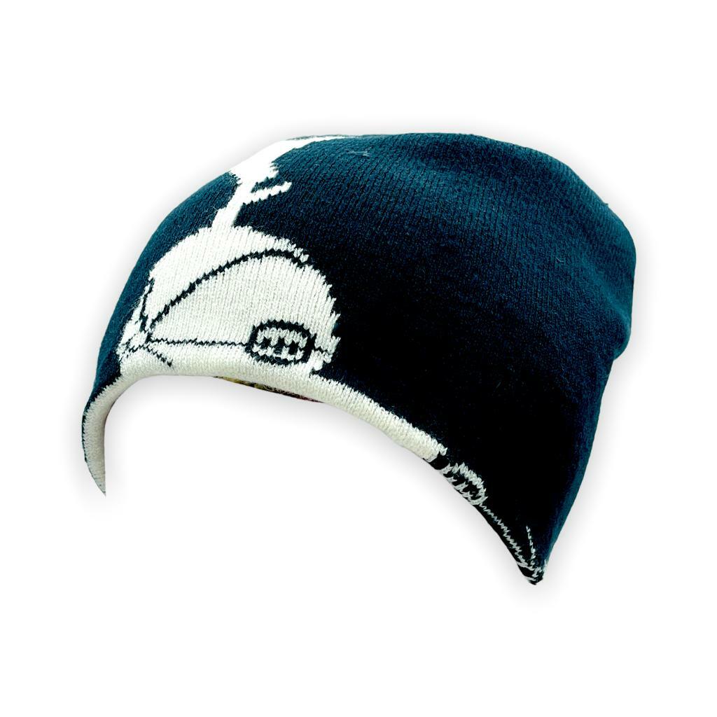 熱刺藍白色雙面冷帽