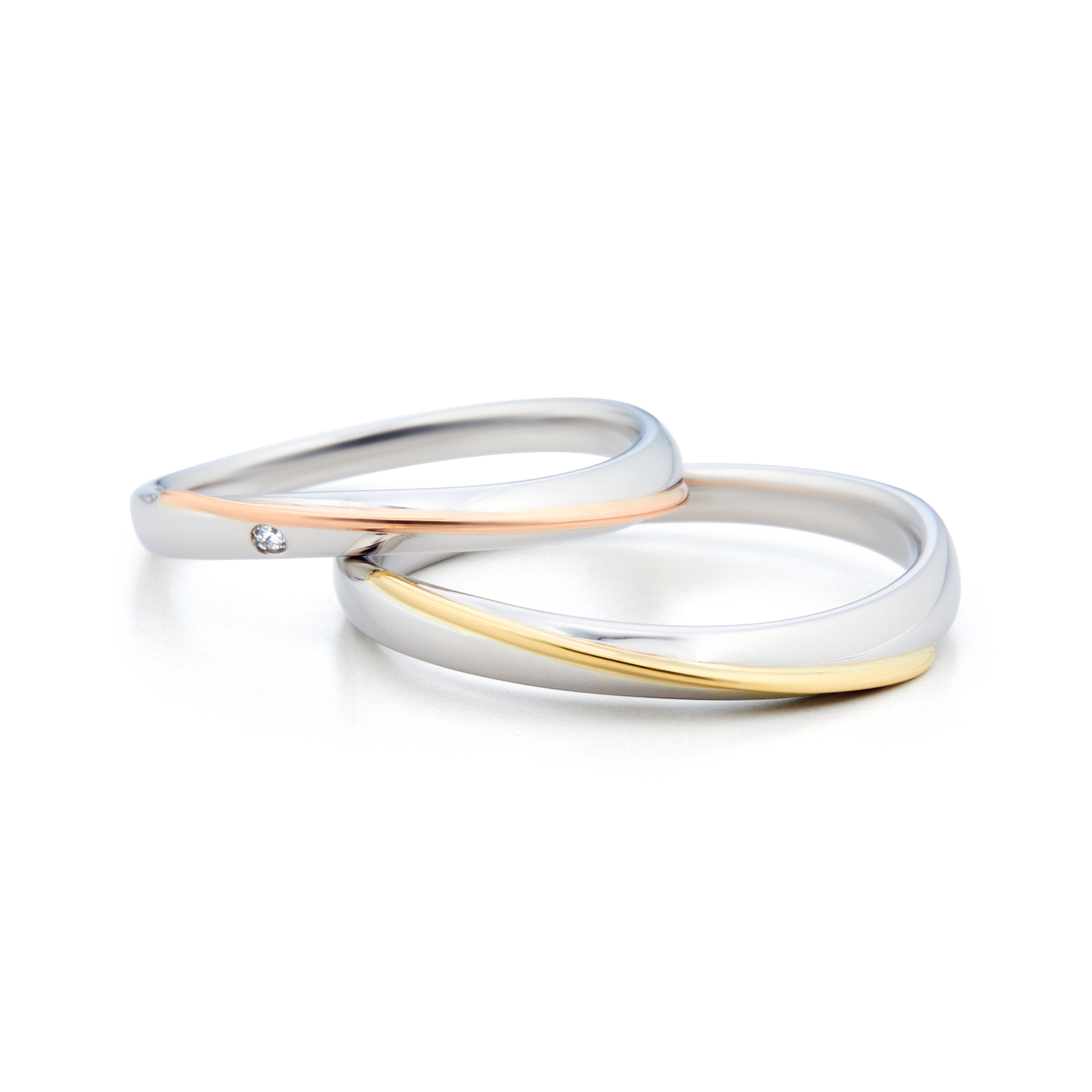 Aile Blanche! - Innocence 純真 鉑金 (Pt900) / 18K玫瑰金 / 18K黃金 結婚戒指