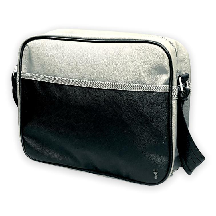 熱刺灰黑色會徽斜孭袋