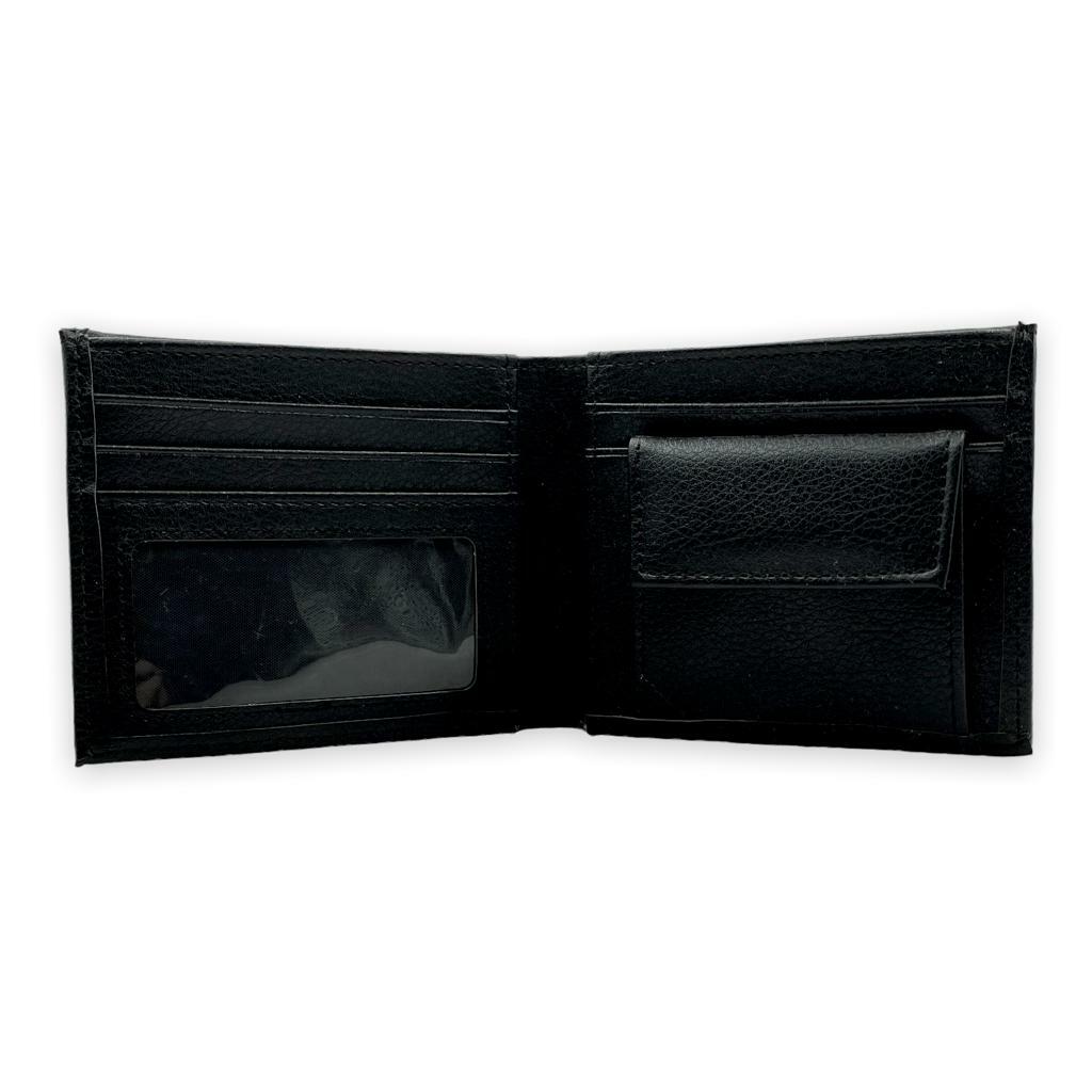 熱刺黑色繡花會徽銀包