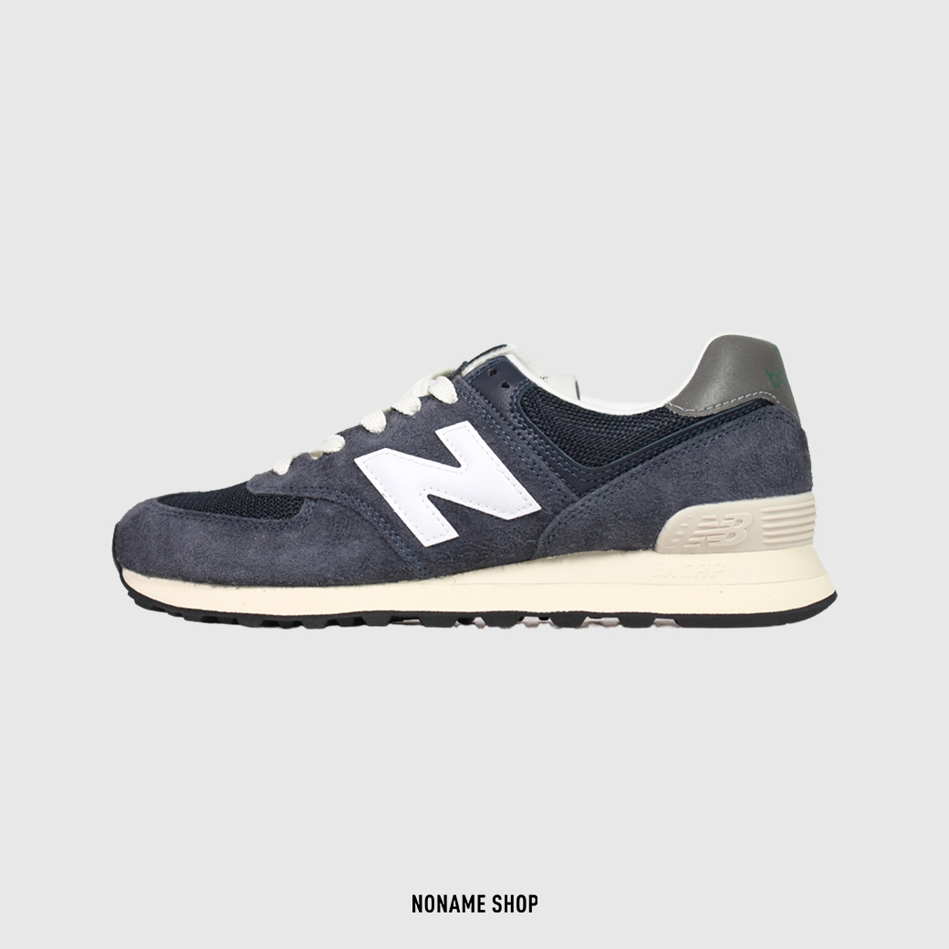 NEW BALANCE NB 574 麂皮 反光 IU同款 深藍灰 (男/女款)