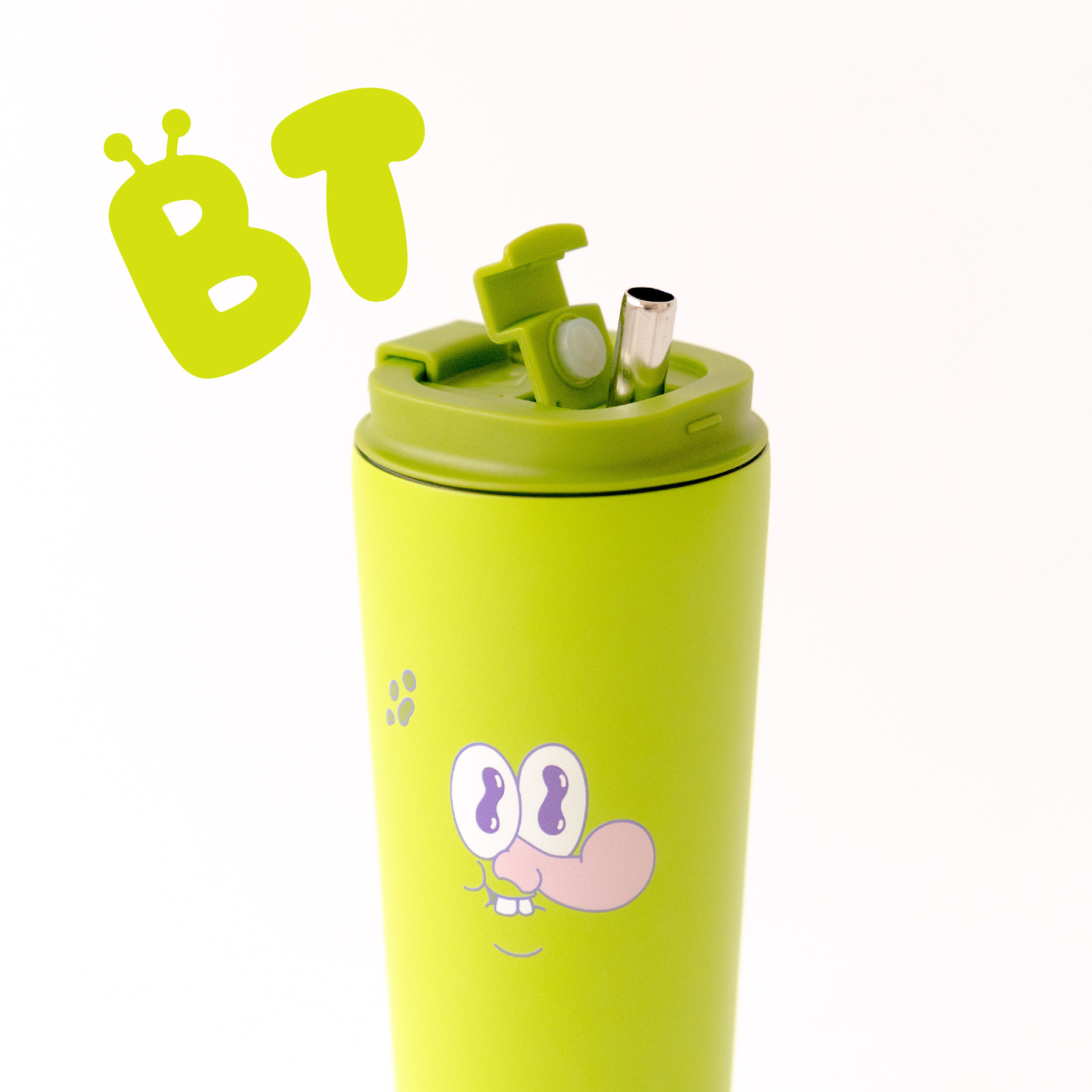 (獨家)【慢慢挑 x Kingjun 保溫2way隨行吸管杯】700ml水壺（含粗吸管\不含飲料提袋）｜BT搗蛋綠