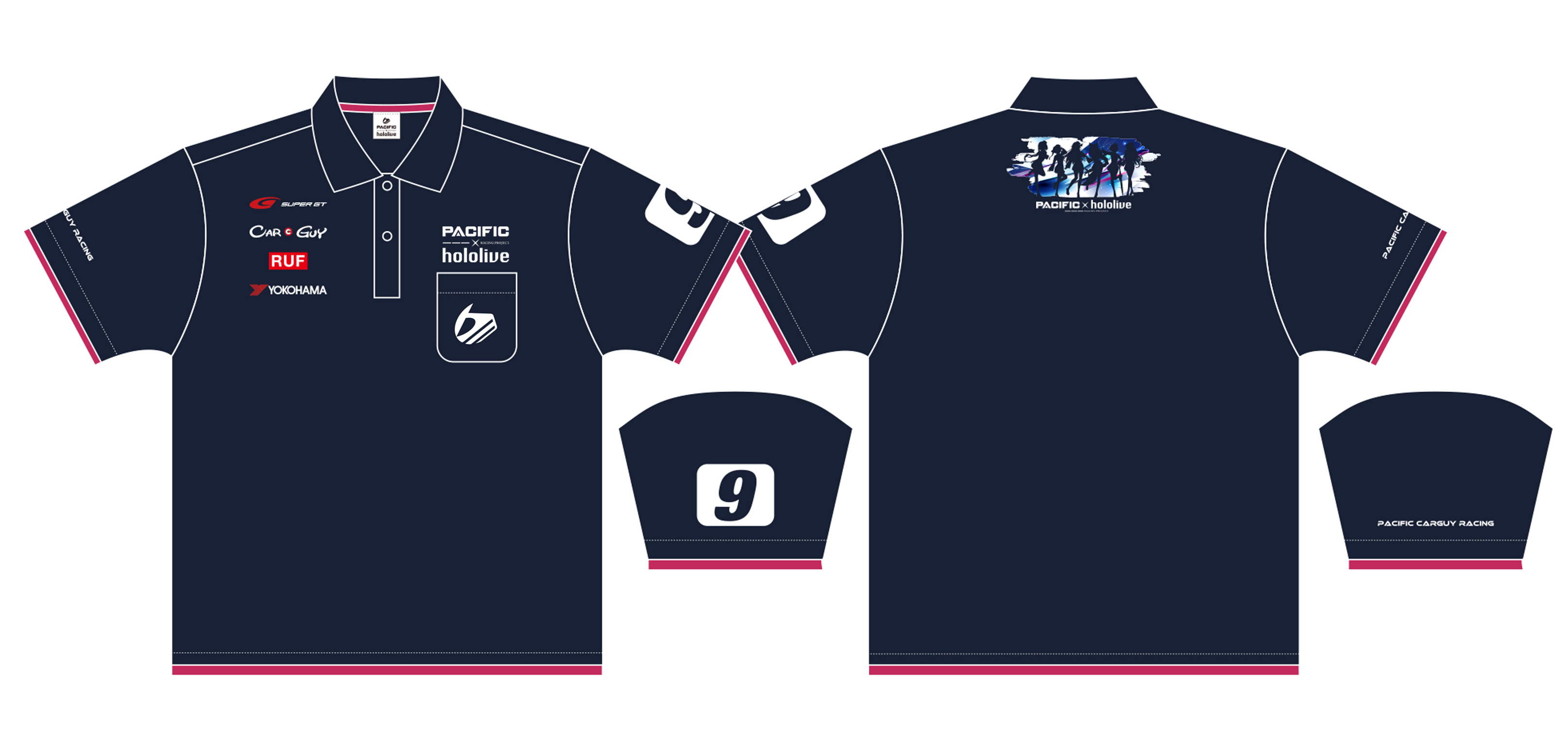 「官方代購」PACIFIC x HOLOLIVE C100 GOODS LINE UP Polo衫
