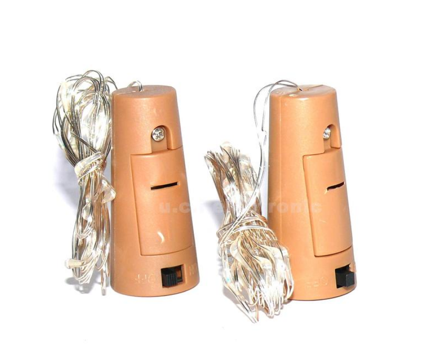 【UCI電子】(二B-1) 酒瓶燈 聖誕燈 裝飾燈 酒瓶塞銅線燈串2米20燈電池款酒吧裝飾燈 鍍銀銅絲節日LED彩燈
