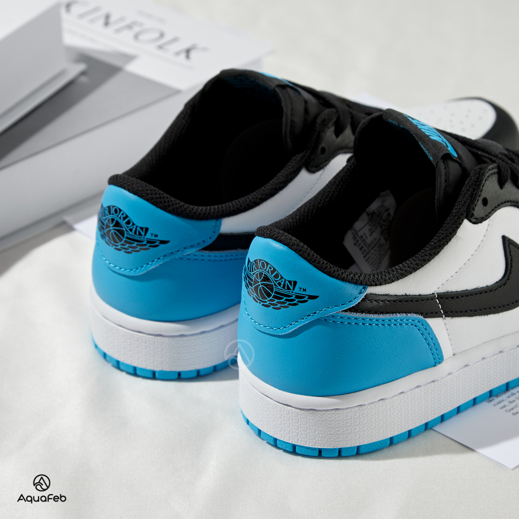 Nike Air Jordan 1 Retro Low OG 女黑白藍經典低筒運動休閒鞋CZ...