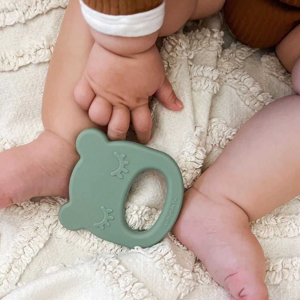 澳洲We Might be Tiny 熊寶寶矽膠固齒器-灰綠