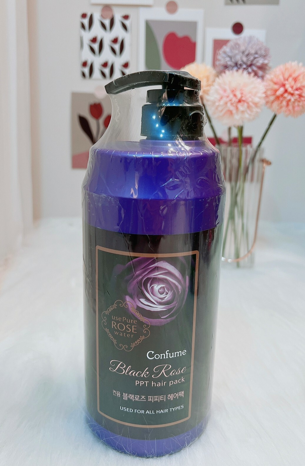 韓國Confume 黑玫瑰修護髮膜1000ml