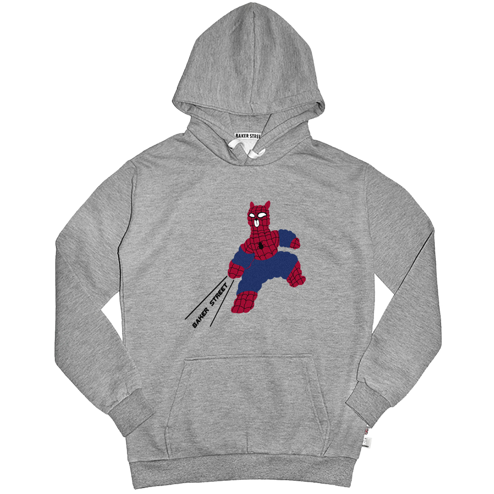 Spider-Alpaca 蜘蛛駝 高磅數長袖帽T