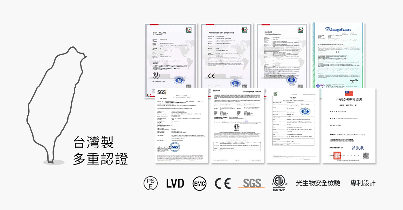 Gooten KF245 擁有多項認證,確保使用安全有效