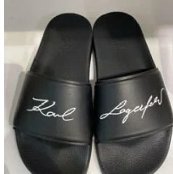 [S] KARL LAGERFELD KONDO II SIGNATURE SLIDE,BLACK, KLL98907-9935 (SKL251)