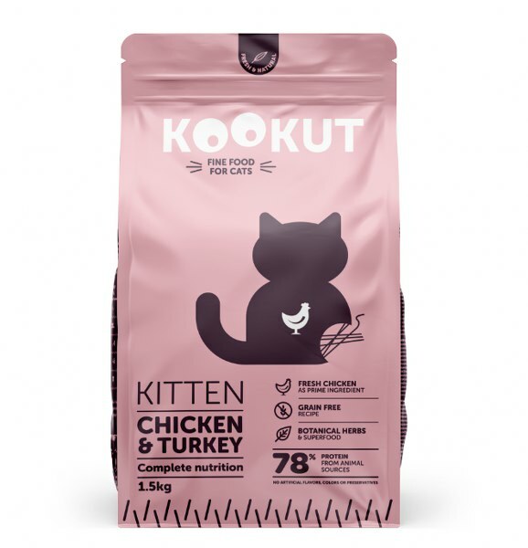 Kookut天然無穀物幼貓糧 - 雞肉火雞肉 (1.5kg/5kg) Exp:01/2026