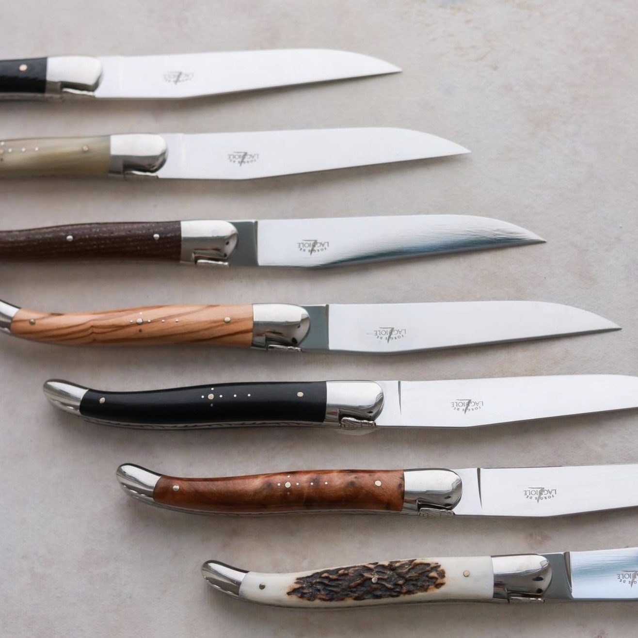 FORGE DE LAGUIOLE | 黑牛角握柄6件餐具禮盒組 (亮面)