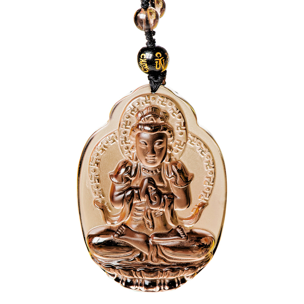 【財神小舖】生肖羊、猴(大日如來)本命佛-頂級冰晶黑曜石項鍊(冰晶) (含開光) (廠商直出、不參加免運及滿額贈優惠)