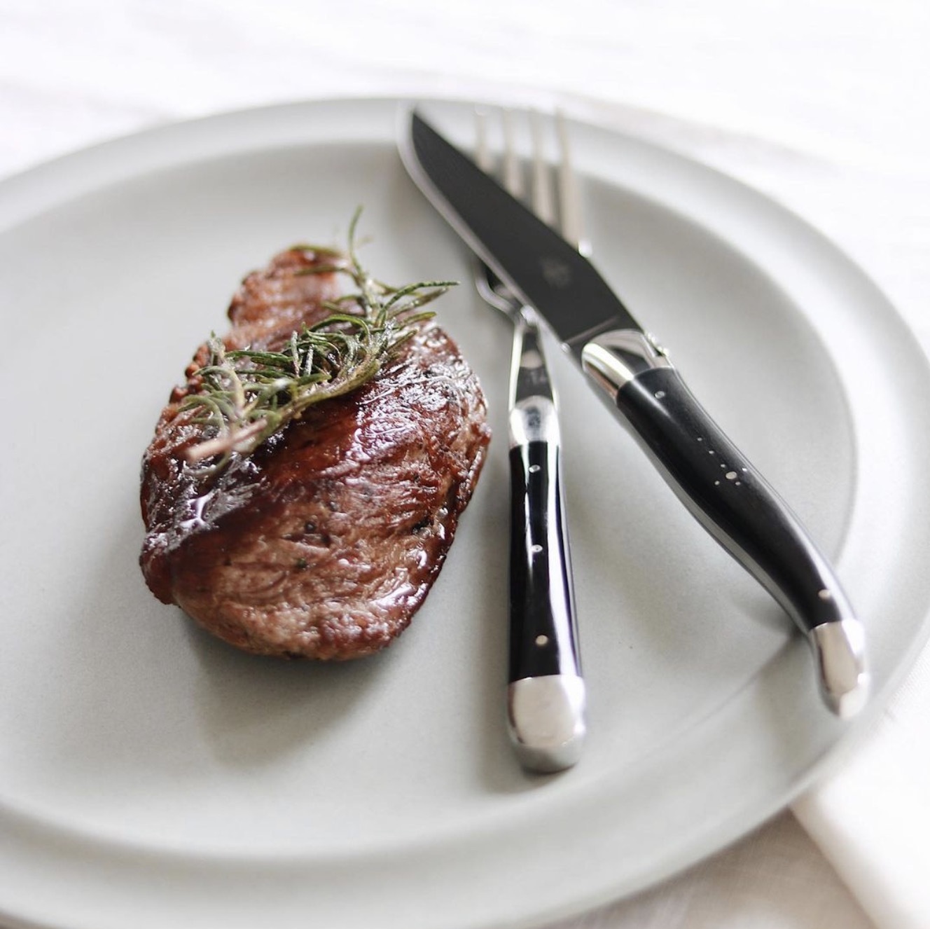 FORGE DE LAGUIOLE | 黑檀木握柄2件餐具禮盒組 (亮/霧面)