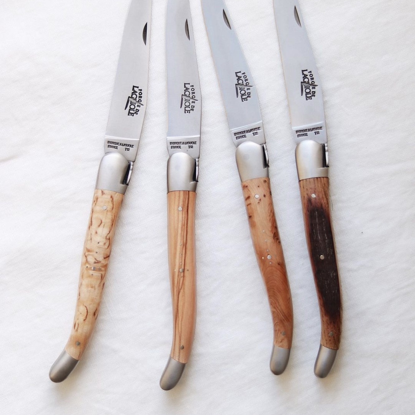 FORGE DE LAGUIOLE | 杜松木握柄6件餐具禮盒組 (亮/霧面)