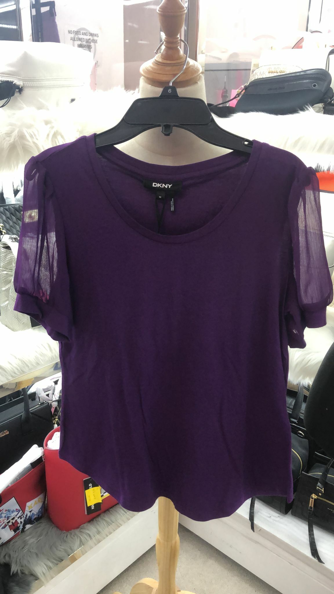 [S] DKNY TEE SHIRT,PURPLE, P1JHXGVR-REGAL PURPLE (SD39)