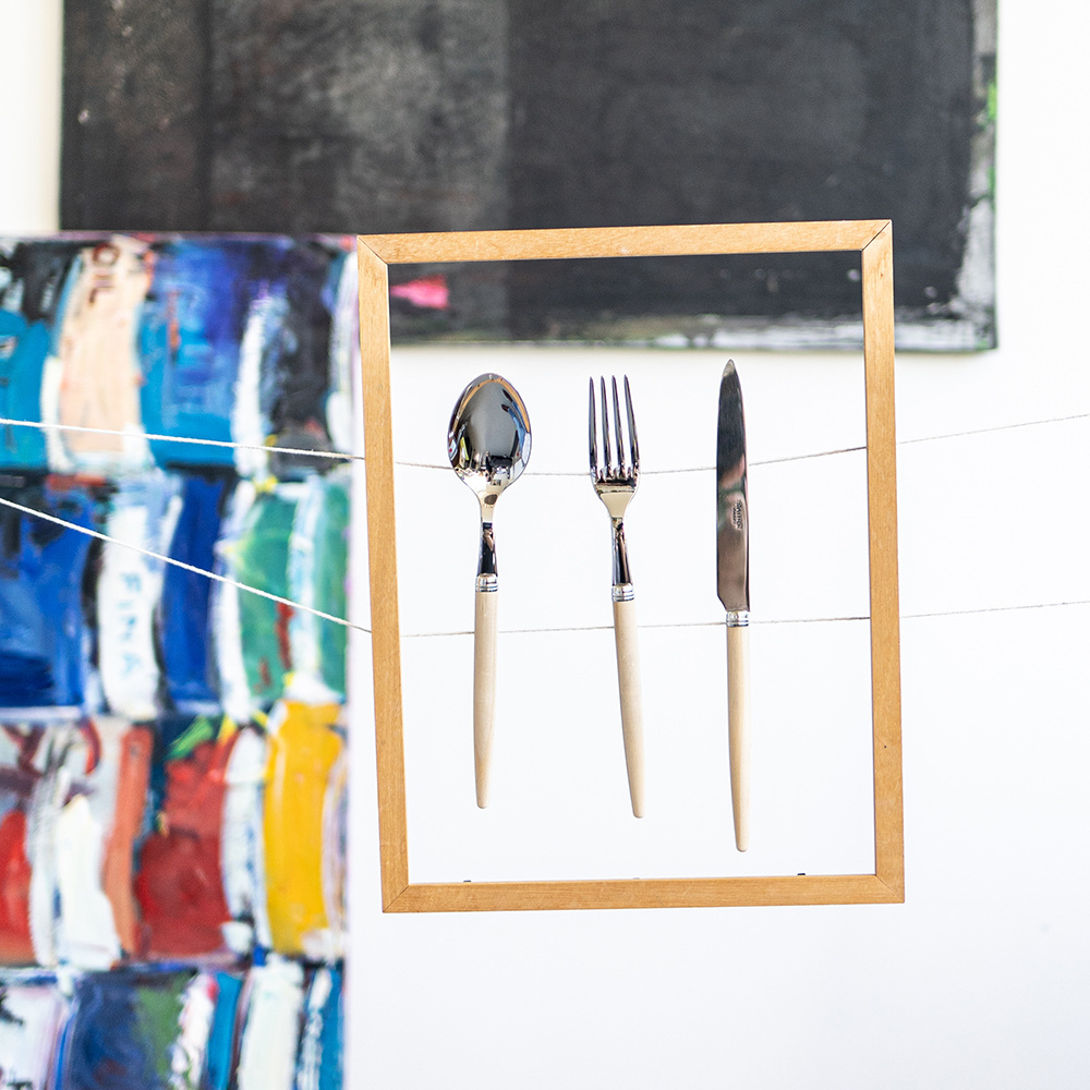 SABRE | Jonc 法風畫家系列 | 點心/蛋糕叉&nbsp;| 亮面 | 淺色木