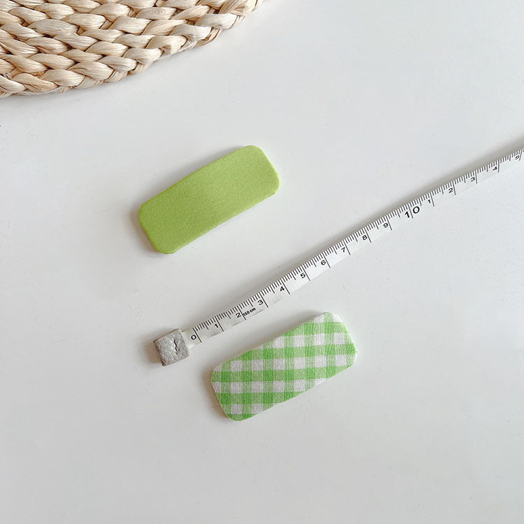 方形格紋髮夾組