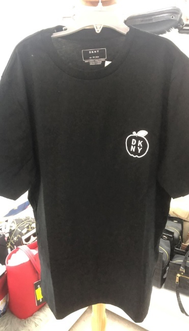 [S] DKNY LOGO WITHIN APPLE TEE,BLACK, M3110050-BLK (SD167)