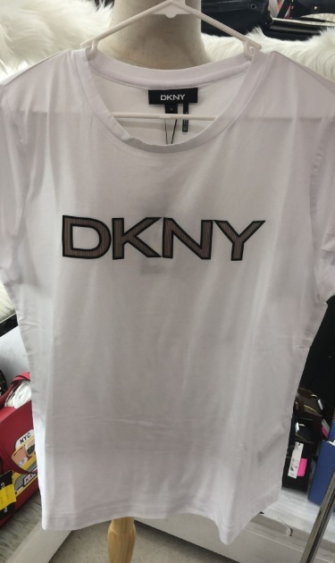 [S] DKNY LOGO TEE SHIRT, WHITE, P0HDZDNA-WHT (SD168)