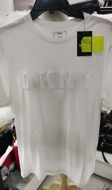 [S] DKNY POP OUT LOGO TEE,WHITE, M2910001-WHT (SD169)