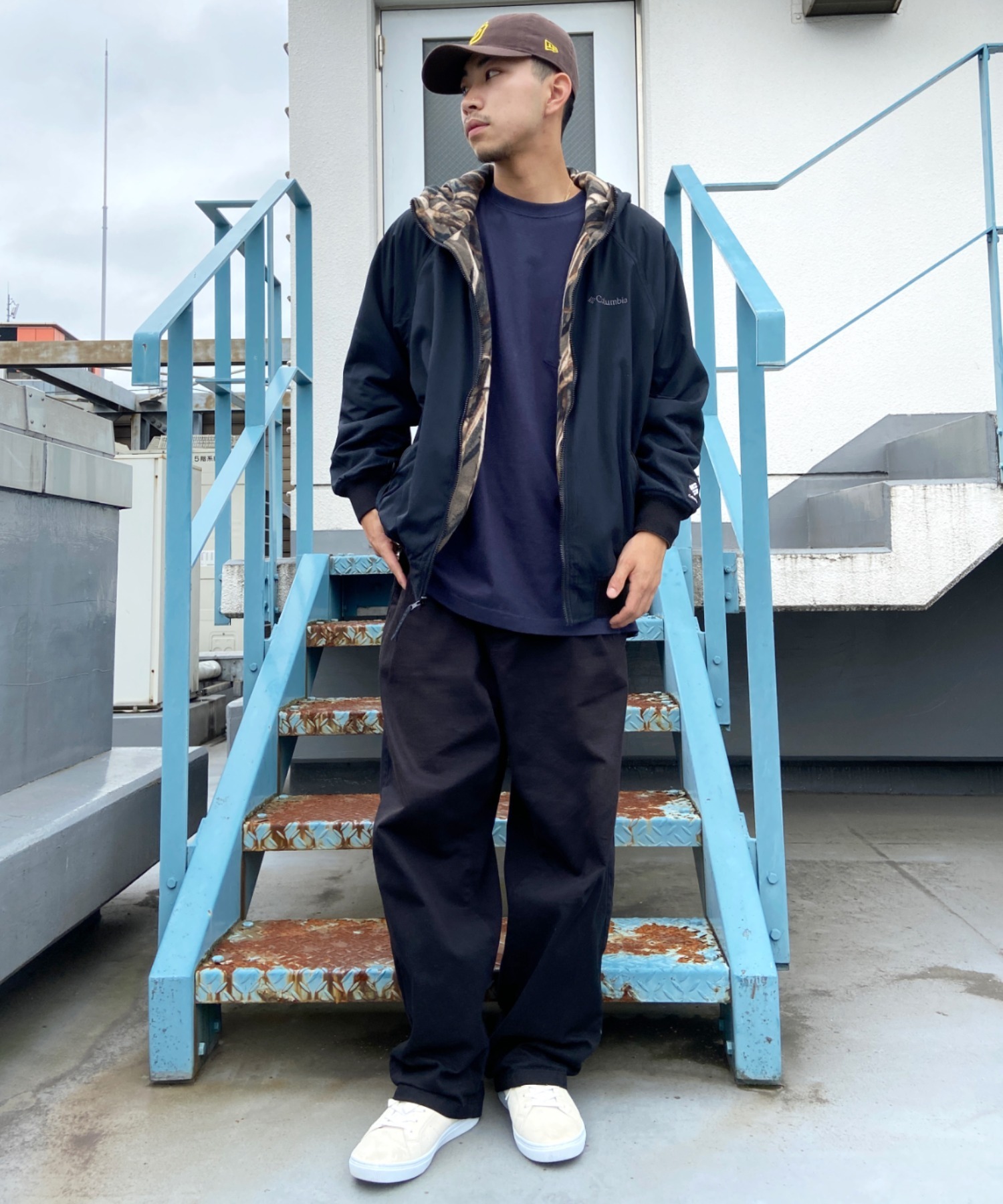 COLUMBIA 哥倫比亞 中性抓絨 夾克 雙面外套 深藍色