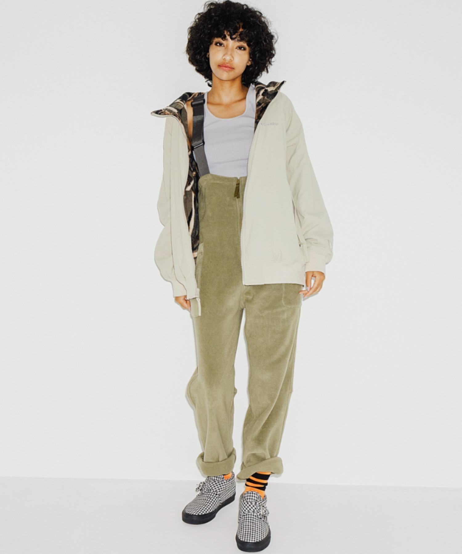 COLUMBIA 哥倫比亞 中性抓絨 夾克 雙面外套 淺褐色