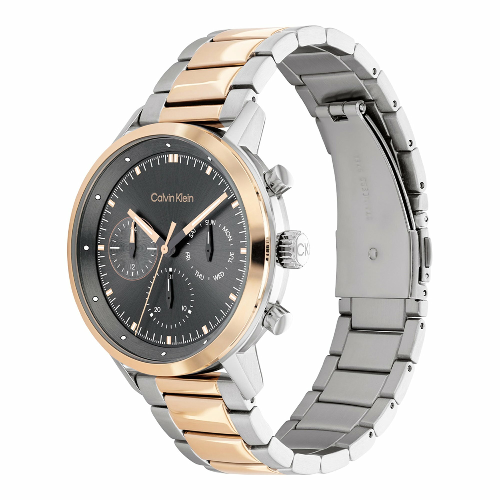 萬年鐘錶 - Calvin Klein   CK   質感經典三眼男錶  25200064   錶徑42MM