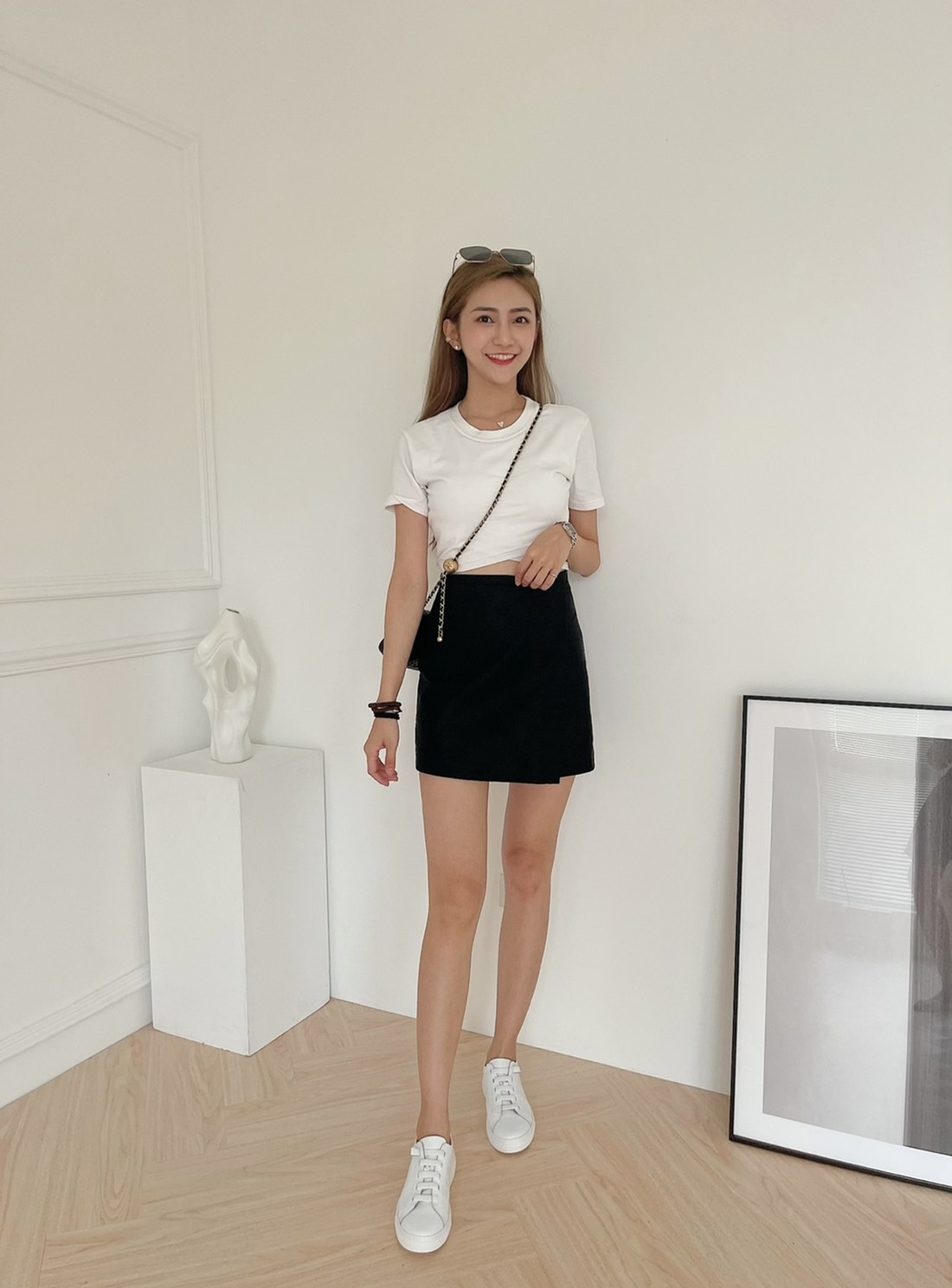 🍁08.17直播新品］💥秋天必收戰袍］韓版高腰不規則質感霧面皮裙（有安全褲設計，S-L，黑色/三色）