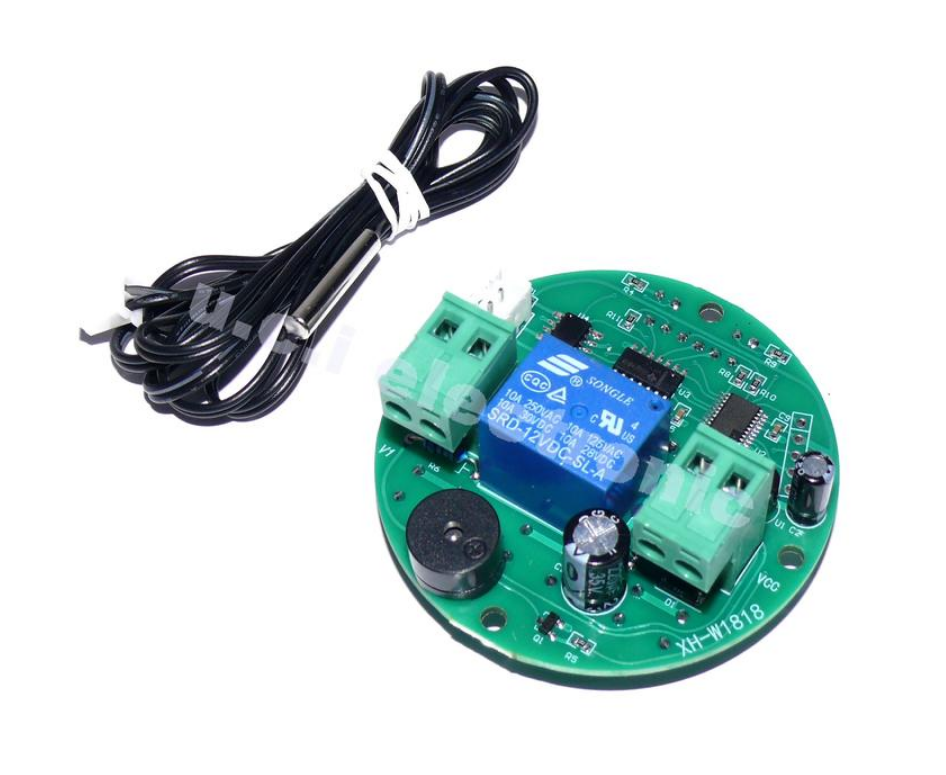 【UCI電子】(二D-1) XH-W1818 高精度微電腦溫度控制器圓形數顯溫控器圓型數字嵌入式 DC12V