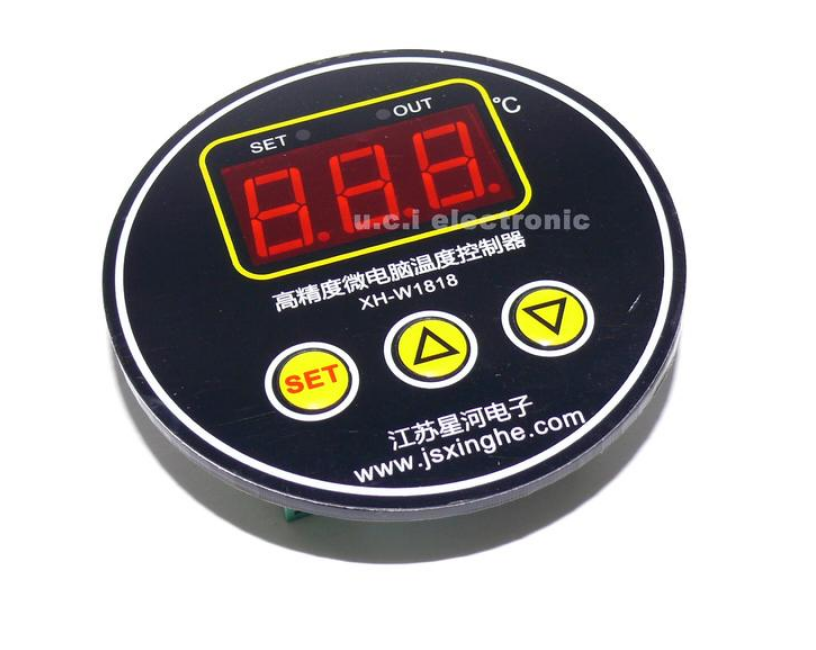 【UCI電子】(二D-1) XH-W1818 高精度微電腦溫度控制器圓形數顯溫控器圓型數字嵌入式 DC12V