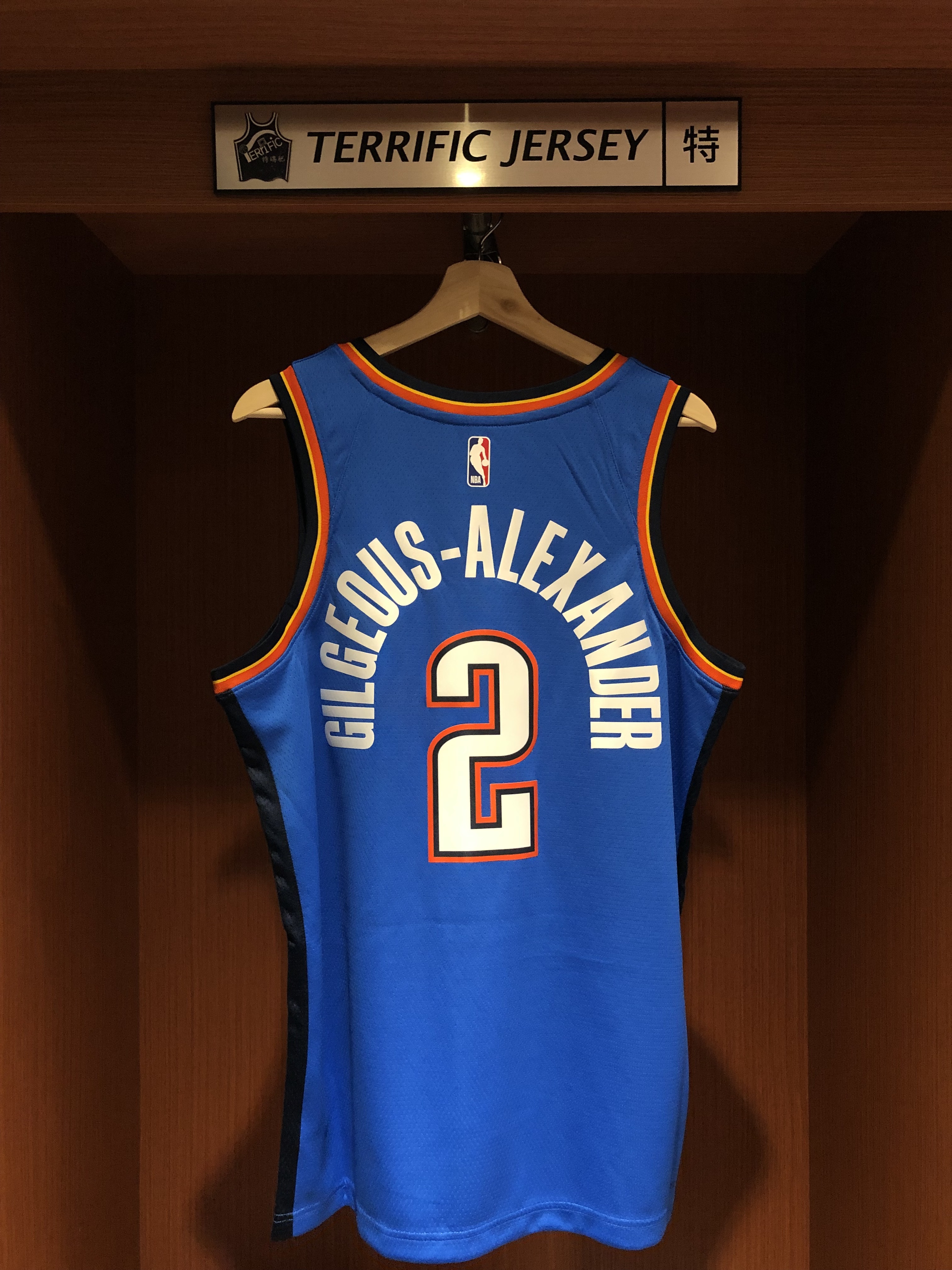 NBA球衣 Shai Gilgeous-Alexander 奧克蘭荷馬雷霆藍 Icon Nike Swingman 球迷版 熱轉印 全新
