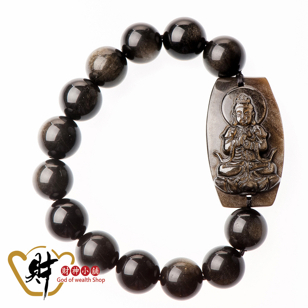 【財神小舖】生肖羊、猴(大日如來)本命佛-金曜石手鍊12mm(13顆) (含開光) (廠商直出、不參加免運及滿額贈優惠)