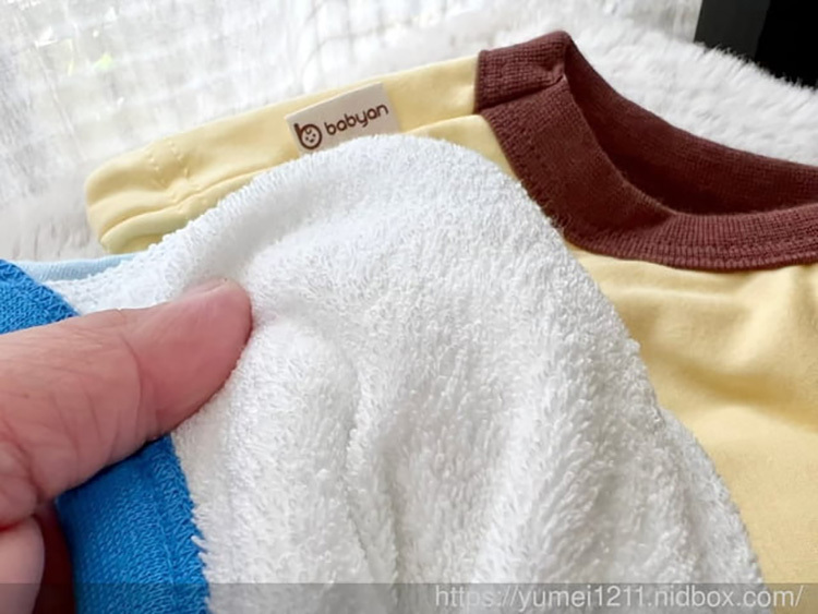 韓國babyan學習褲毛巾布材質