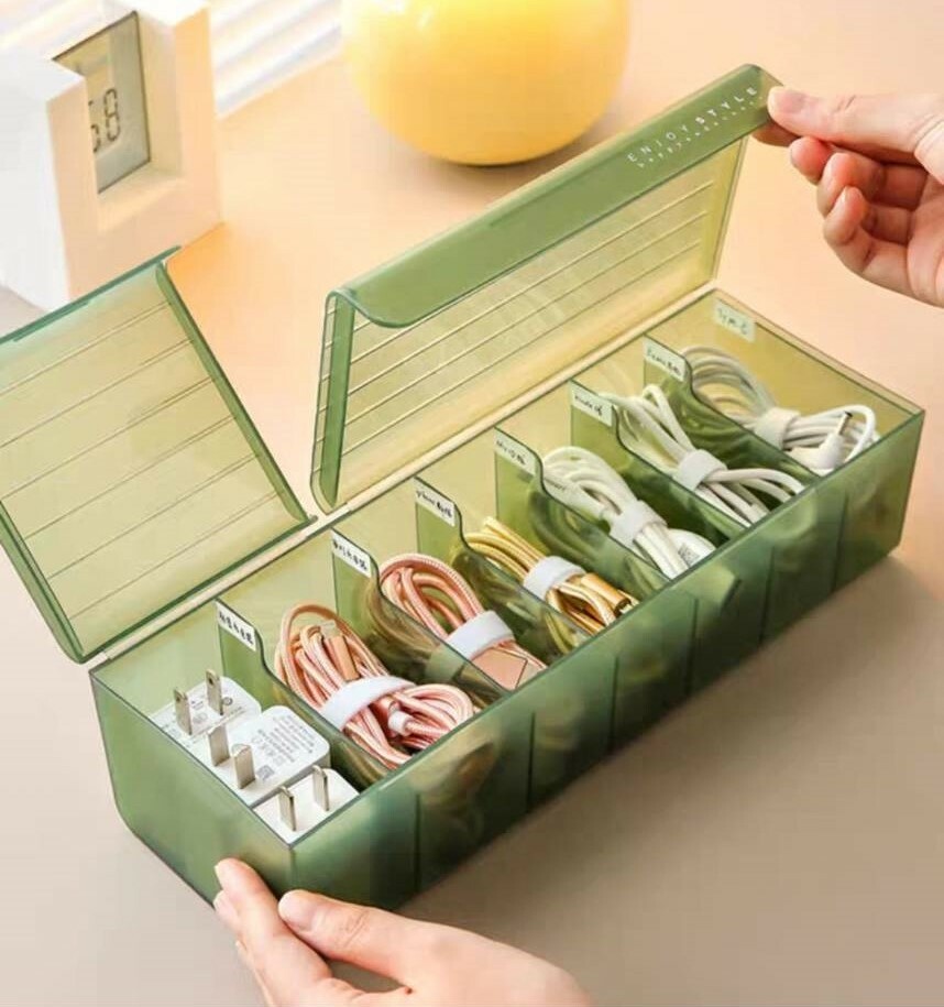 北歐風數據線收納盒