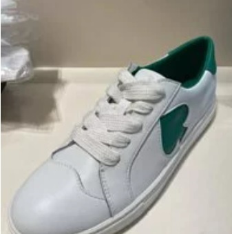 [S] KATE SPADE FEZ MIXED MATERIAL SNEAKERS,OPT WHT/WNTR GRN, K6849-UG1 (SKS181)