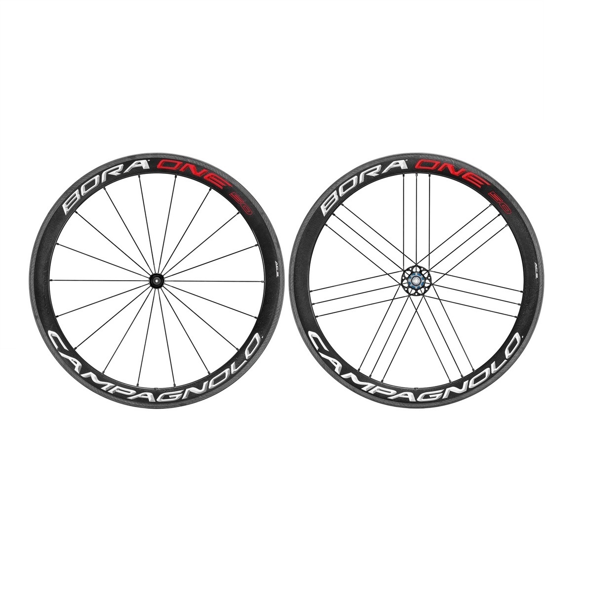 Campagnolo Bora One 50 Rim Brake Tubular Wheelset with a Free Pair of Vittoria Rubino Pro Tubular Graphene 2.0 700x25 Full Black Tires