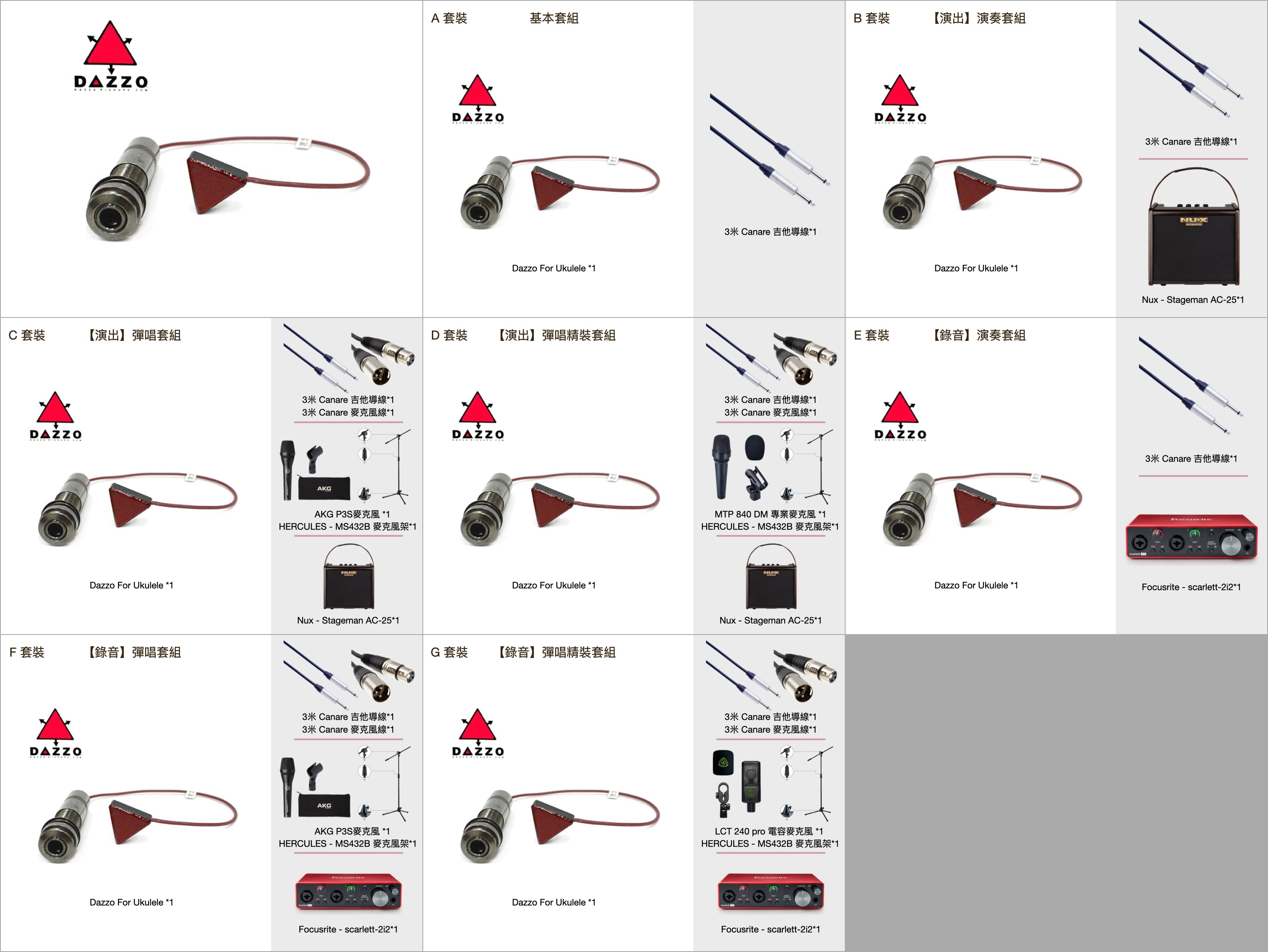 Dazzo 手工被動式拾音器 (烏克麗麗、小提琴) 貼片式 pickup