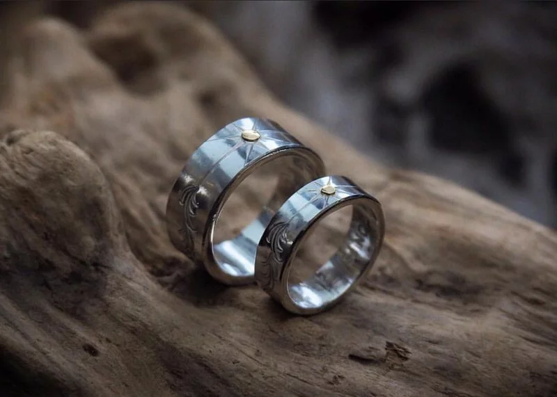 5mm K18 Sun / Arabesque Ring