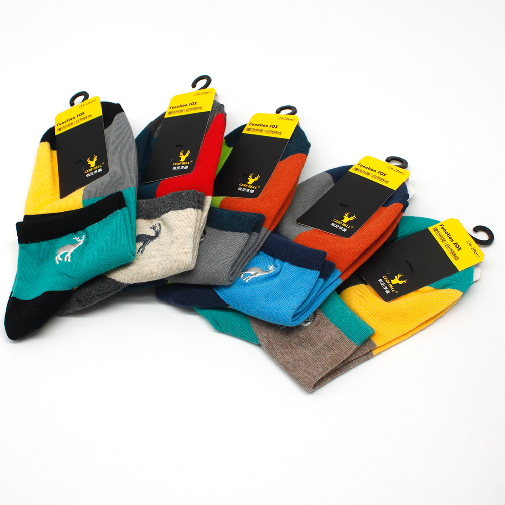 【肌柔】台灣製「防臭吸汗」拼色刺繡棉質短襪丨P1223