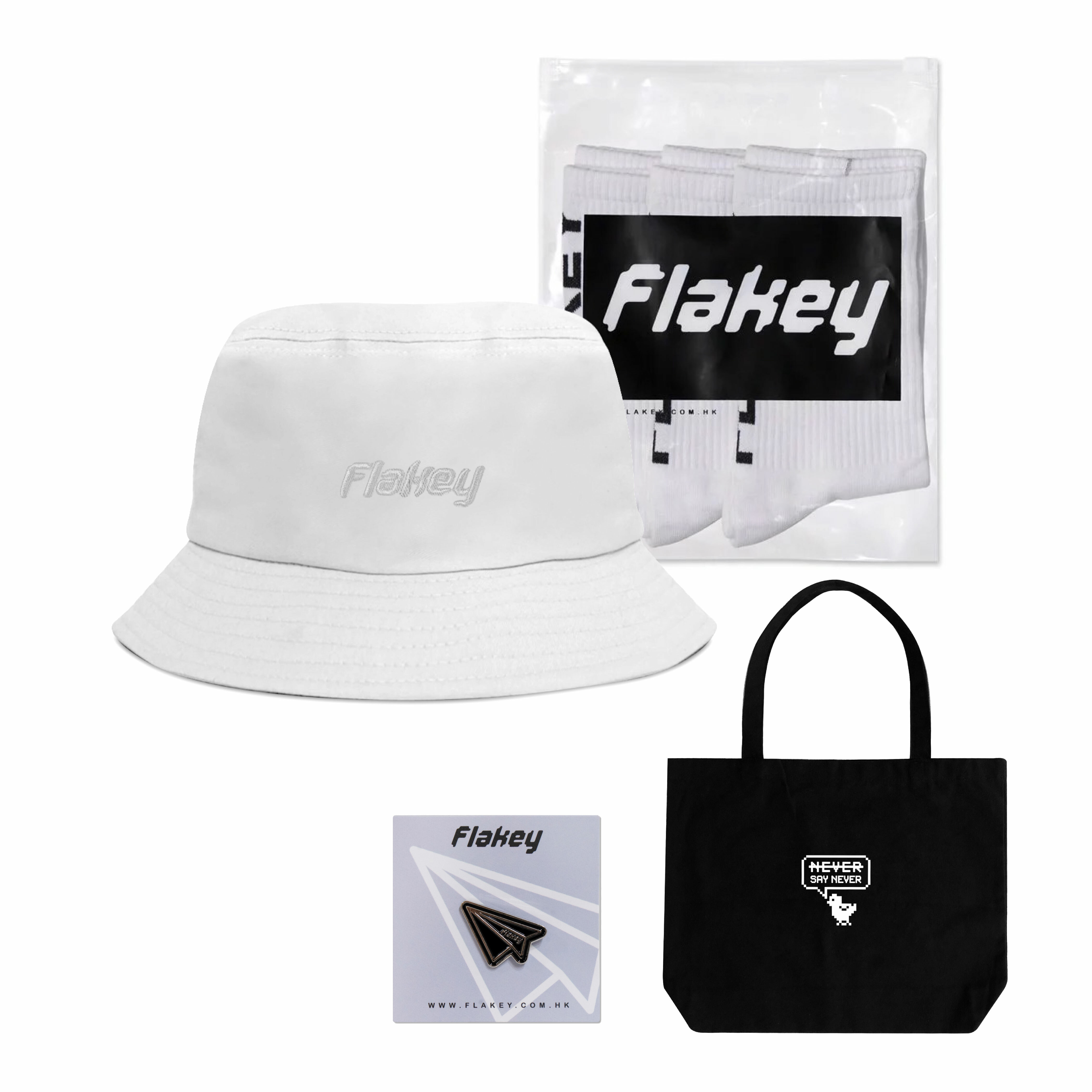 FLAKEY 白漁夫帽 x 襪套裝