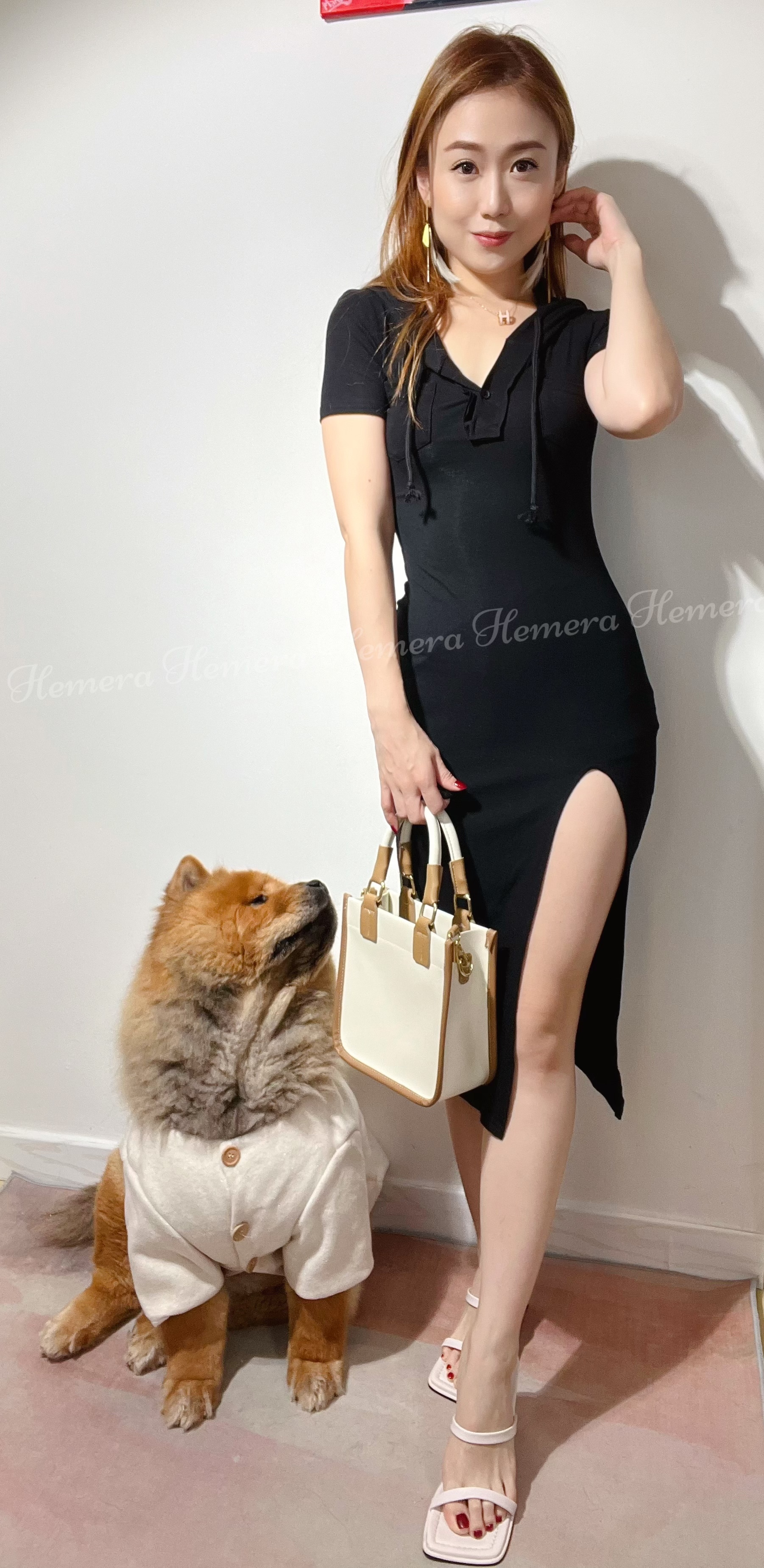 Casual cotton skirt with hat DR22S0827